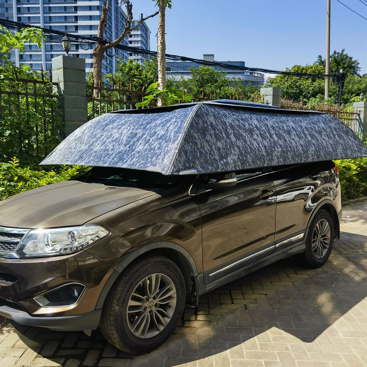 Car special car parasol race Feida automatic umbrella cloth solar remote control sun protection heat insulation wind resistance