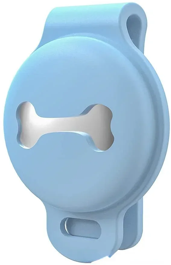 CoverJoy Anti Loss Silicone Case for AirTag Pet Dog Tracking Locator Protective Sleeve Soft Cover with Clip