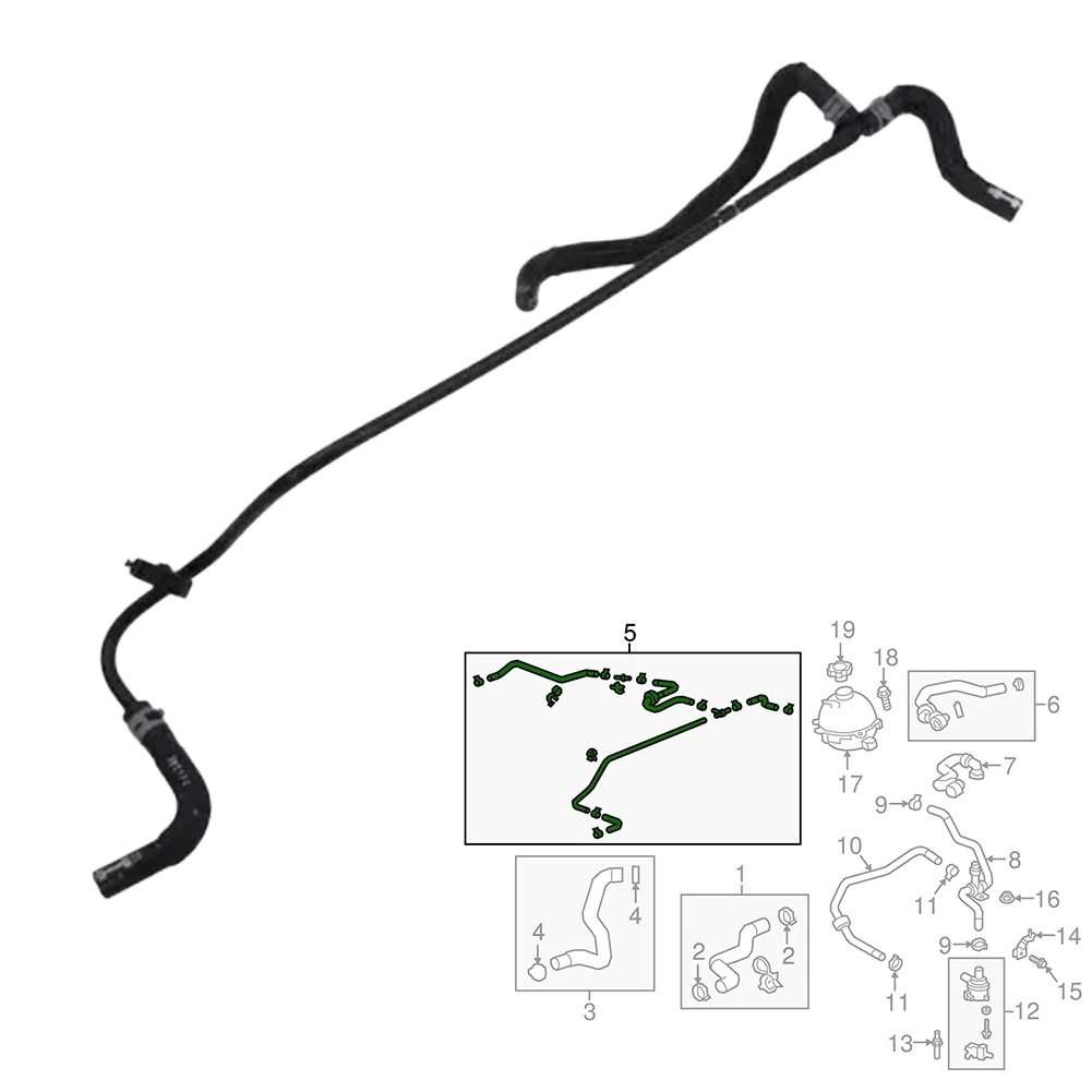 For Chevrolet 20-24 Engine Coolant Hose Engine Cooling Repair Factory Specification Perfect Match Easy Installation