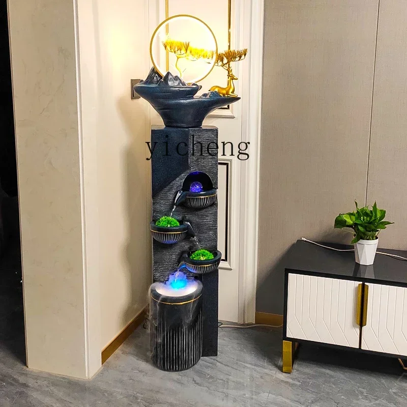 Circulating Water Living Room Entrance Ornament Light Luxury Landscape Humidifier Landscapingu18