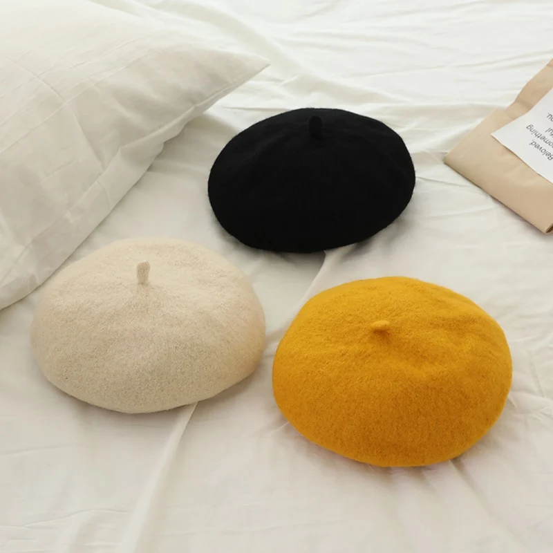 Dzianinowy beret dziecięcy czapki dziecięce jesienne zimowe akcesoria stylizacyjne Hipster kapelusz malarza dla dzieci Bonnet