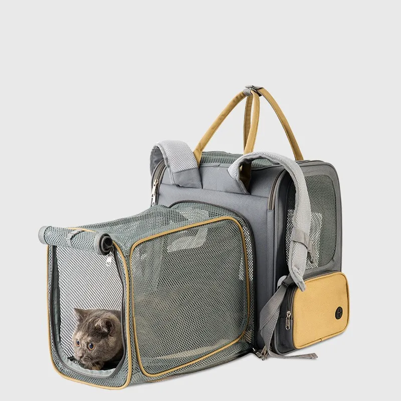 

Expandable Backpack for Small Cat Dog Carrier Kitten Bag Large Capacity Pet Carrying Breathable Animal Transport Travel Outdoor