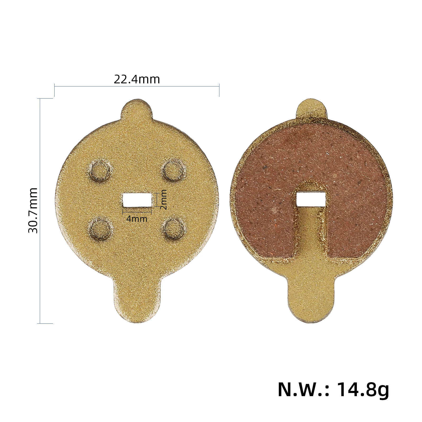 Scooter Brake Pads Kit for NIU KQI2 KQI3/Pro Electric Scooter Full-metallic Disc Brake Pad Semi Metallic Brake Spare Replacement