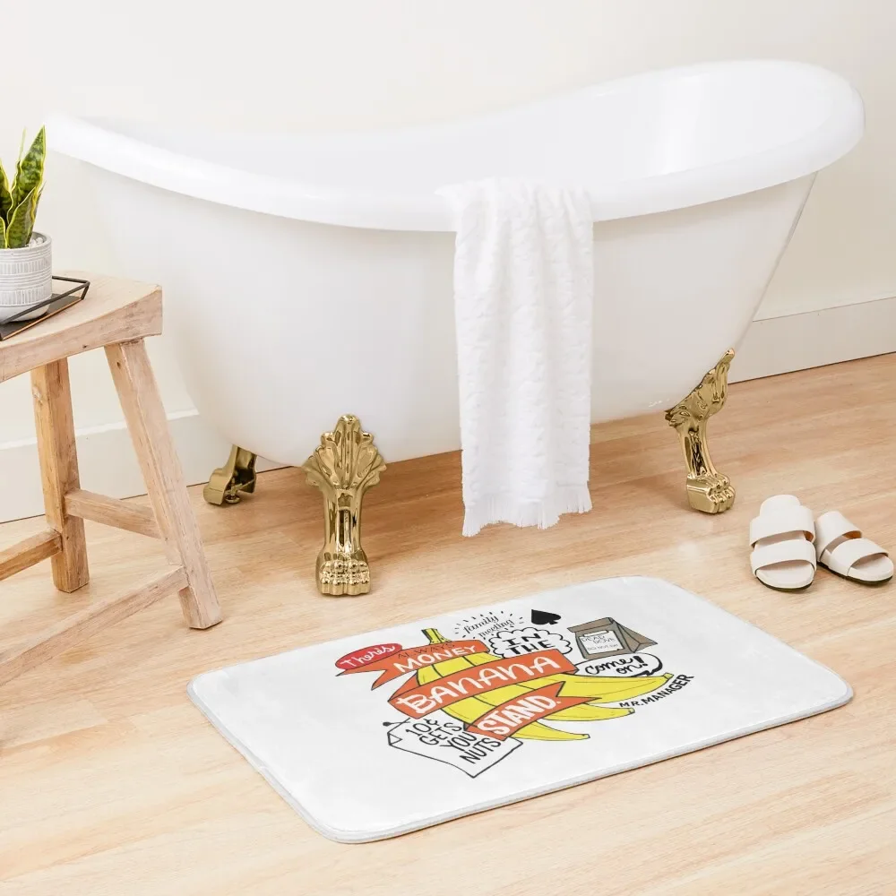 

banana always money chicken coka coka arrested film Bath Mat Baths Bathroom Front Door Mat