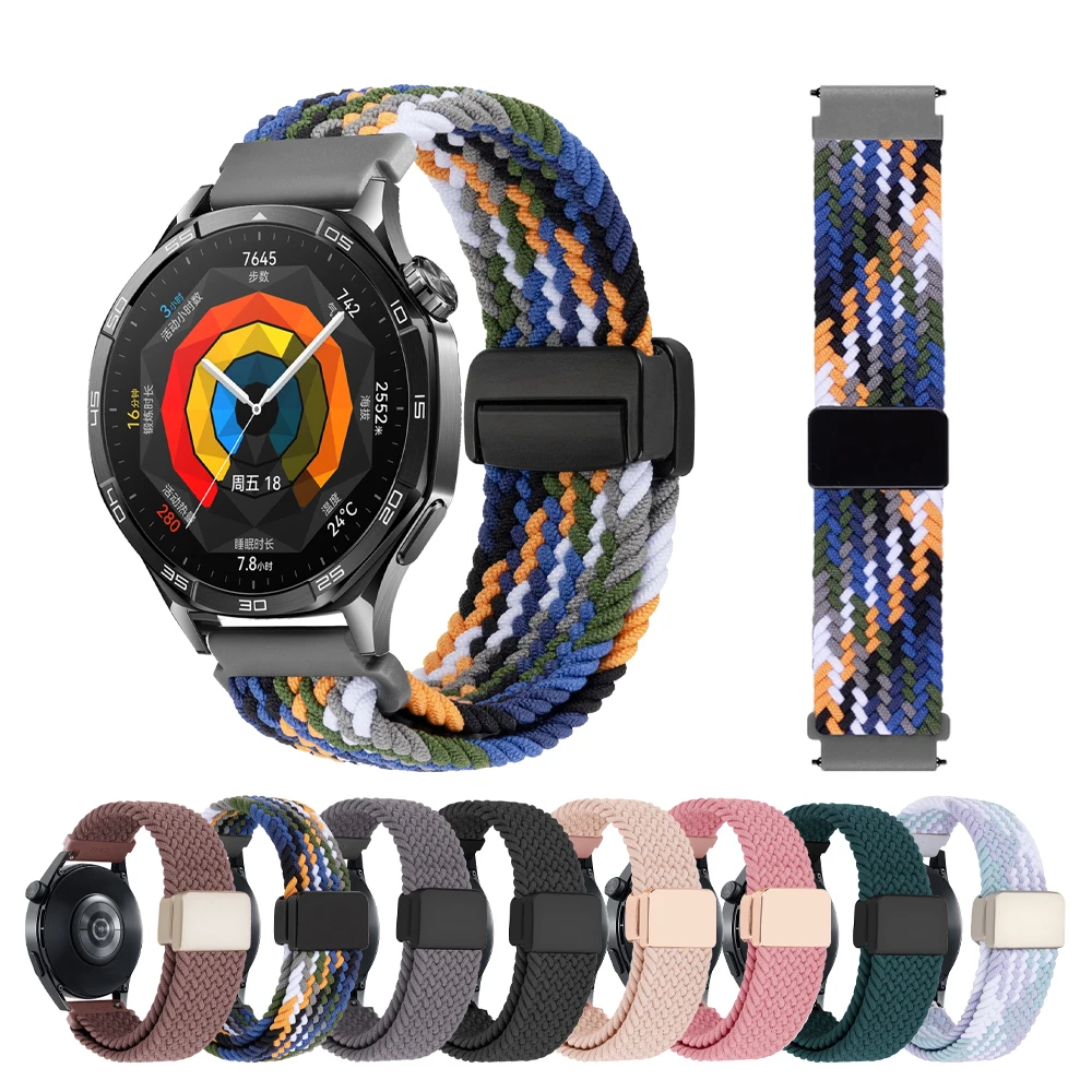 20mm 22mm cinturino in nylon per HUAWEI WATCH GT 5 Pro 4 46mm cinturino intrecciato per HUAWEI GT 3 2 42mm HONOR Magic Watch4 cinturino
