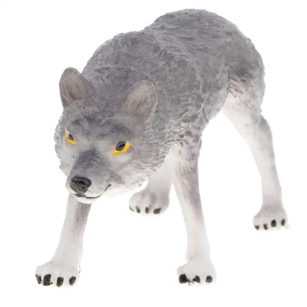 Simulação Gray Walking Animal Model Toy para crianças, favores do partido