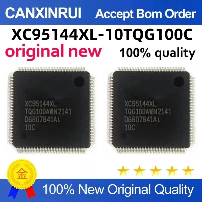 Newly imported original XC95144XL-10TQG100C QFP100 programmable logic chip