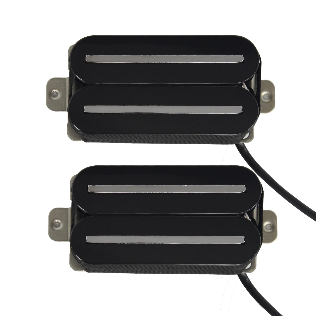 FLEOR 3PCS Ceramic Electric Guitar Dual Rails Humbucker Pickups Set for HSH Guitar Parts, Black/White