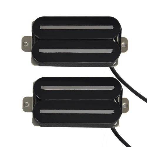 Imagen 2 del producto FLEOR Juego de pastillas Humbucker de doble riel para guitarra eléctrica de cerámica de 3 piezas para piezas de guitarra HSH, negro/blanco