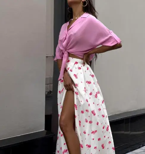 

Spring and Summer Fashion Sexy Design Slit High Waist Commuting Half Body Commuting Women's Half Body Skirt