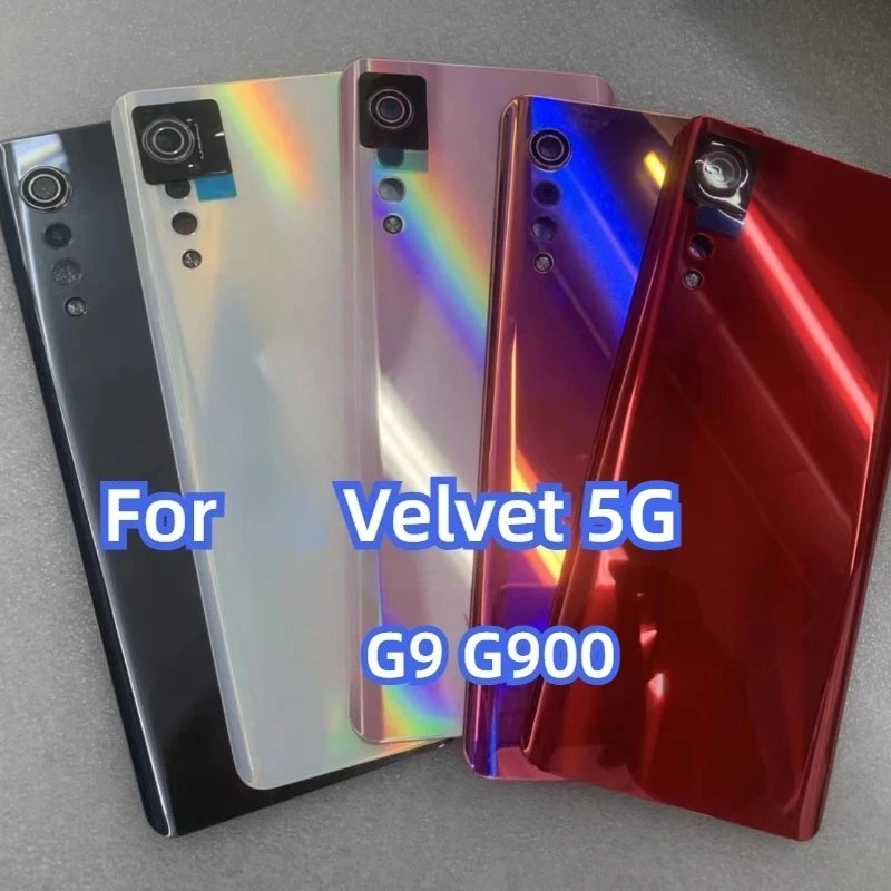 Tampa Traseira de Vidro para Velvet 5G, Capa Traseira da Bateria, Carcaça Traseira LM-G900 G900N, Tampa Dura de Substituição