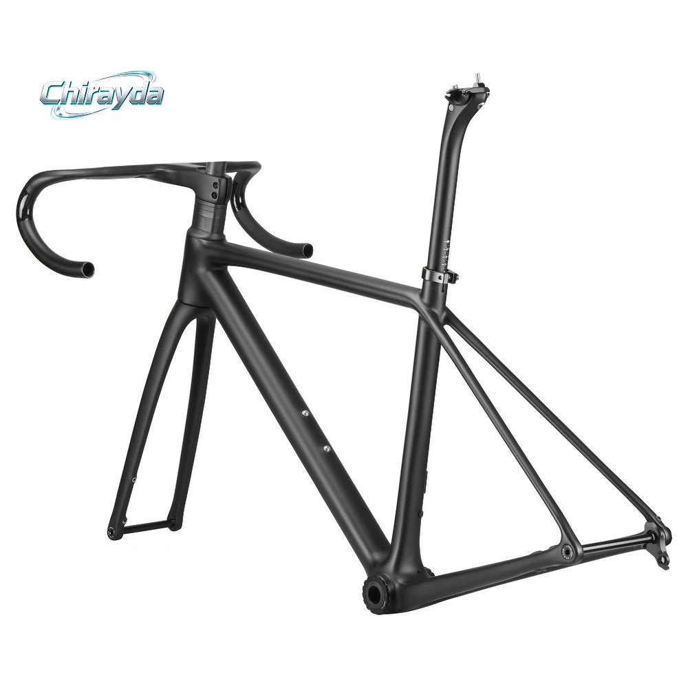 

Chirayda 2026 New Light Weight Carbon Road Bike Frame T1200 Toray Carbon Fiber Internal Cable Routing Bike Frames