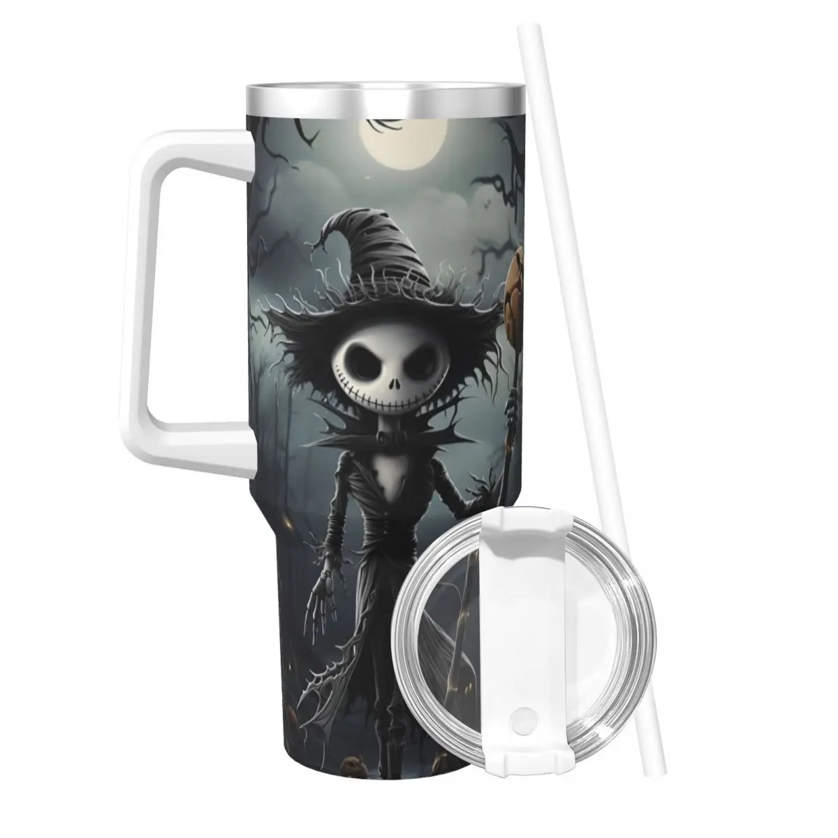 The Nightmare Before Christmas Tumbler Cold Drink Water Bottle Insulated Stainless Steel Thermal Mug Custom Beach Mugs Cup