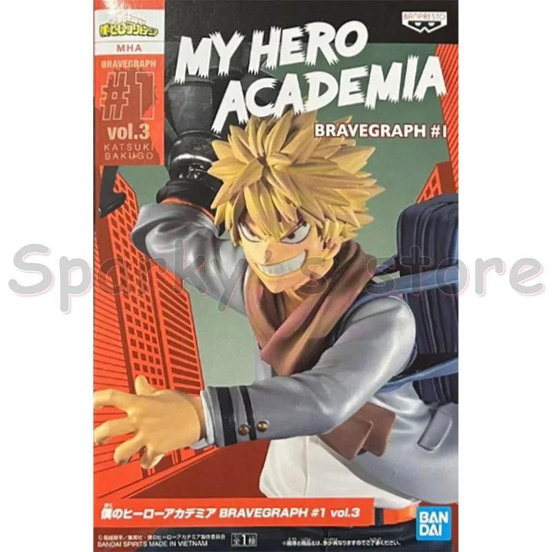 Bandai Original BRAVEGRAPH MY HERO ACADEMIA figura de Anime Midoriya Izuku Todoroki Shoto figuras de acción de juguete para niños regalos modelo