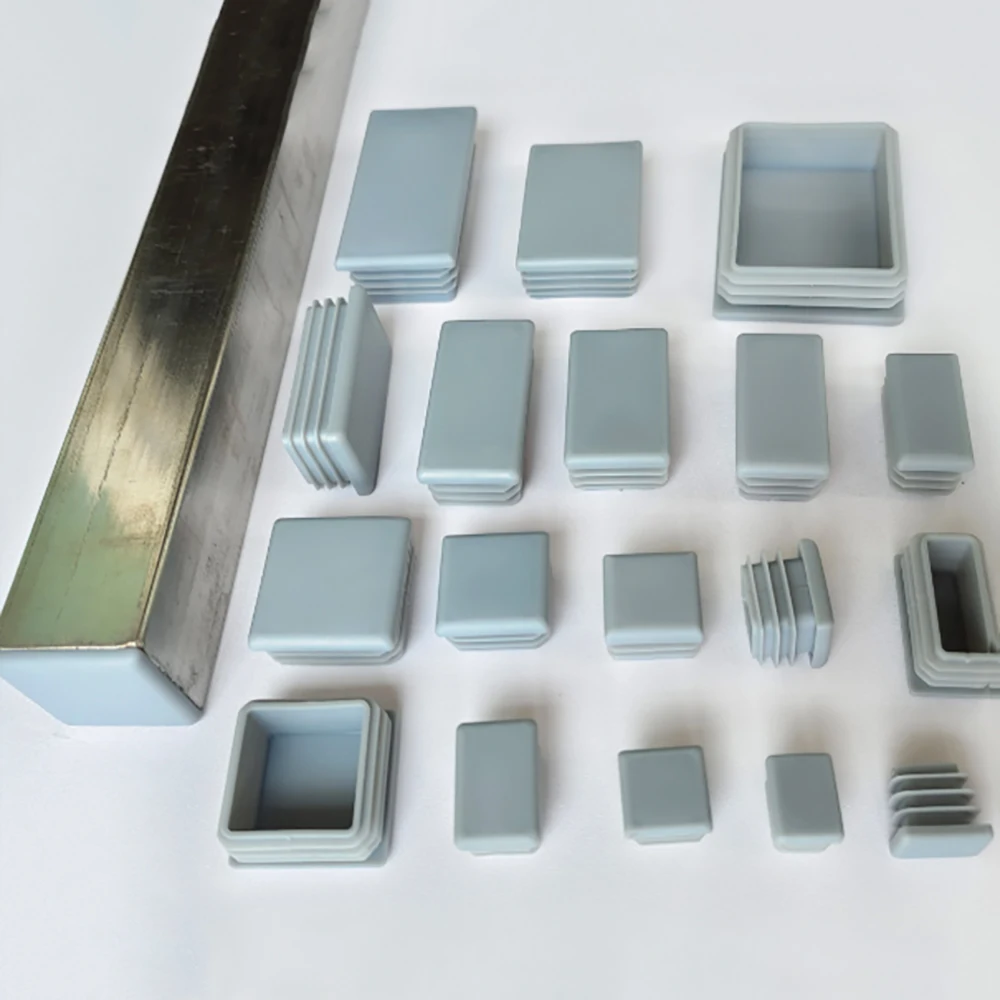 

10-30Pcs Grey PP Plastic Square Plug 10mm-100mm Square Pipe Plug Square Plug Table Chair Footrest Furniture Accessories