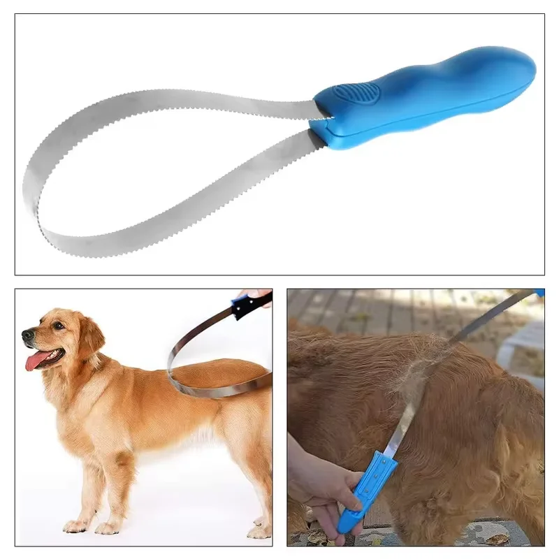 Stainless Steel Serrated Horse Shedding Scraper, Efficient Pet Hair Remover Grooming Brush for Horses, Dogs and Livestock