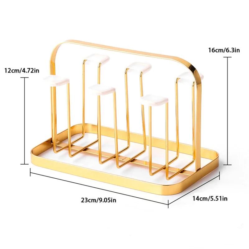 Support de séchage de tasse en métal T1 pour seau, porte-bouteille en verre, tasses à café de bureau
