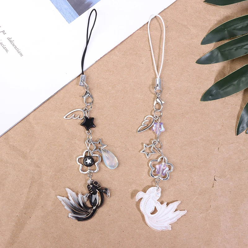Colorful Fish Star Keychain Lanyard Wrist Strap Hanging Chain Mobile Phone Chain Charm