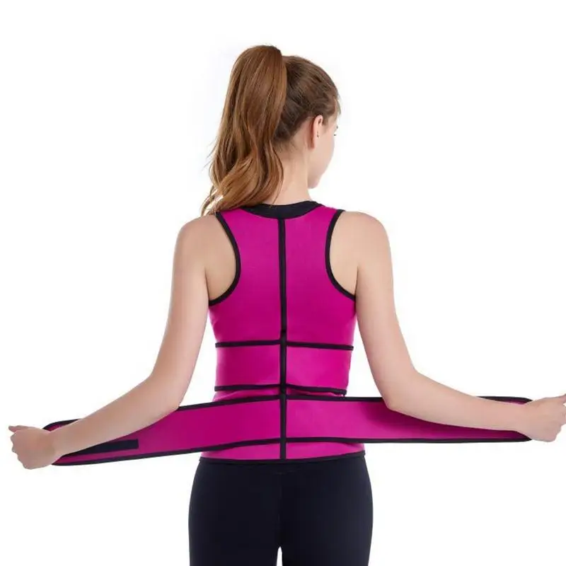 Shapewear Waist Trainer Women's Shapewear Waist Cinchers Adjustable Compression Sauna Suit Exercise Tank Top With 2 Straps