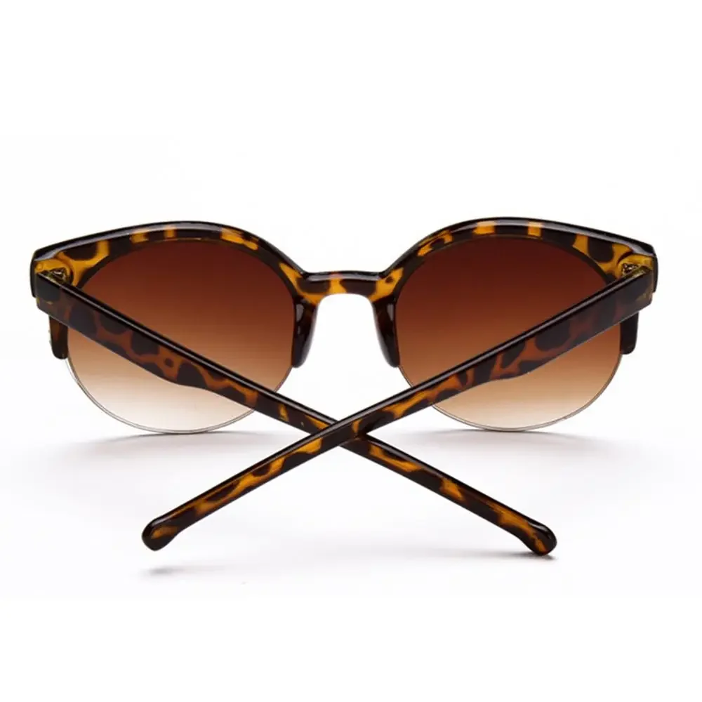 Retro Vintage Cat Eye Sunglasses Half Frame Sunglasses Women Sun Glasses Anti-UV Sunglasses Female Travel Party Glasses 2024 New image 5