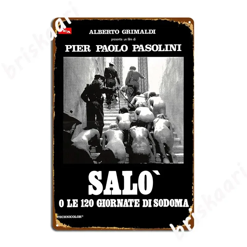 Pasolini S Sal%C3%B2 O Le 120 Giornate Di Sodoma Poster Metal Plaque Decoration Poster Bar Cave Wall Cave Tin Sign Poster