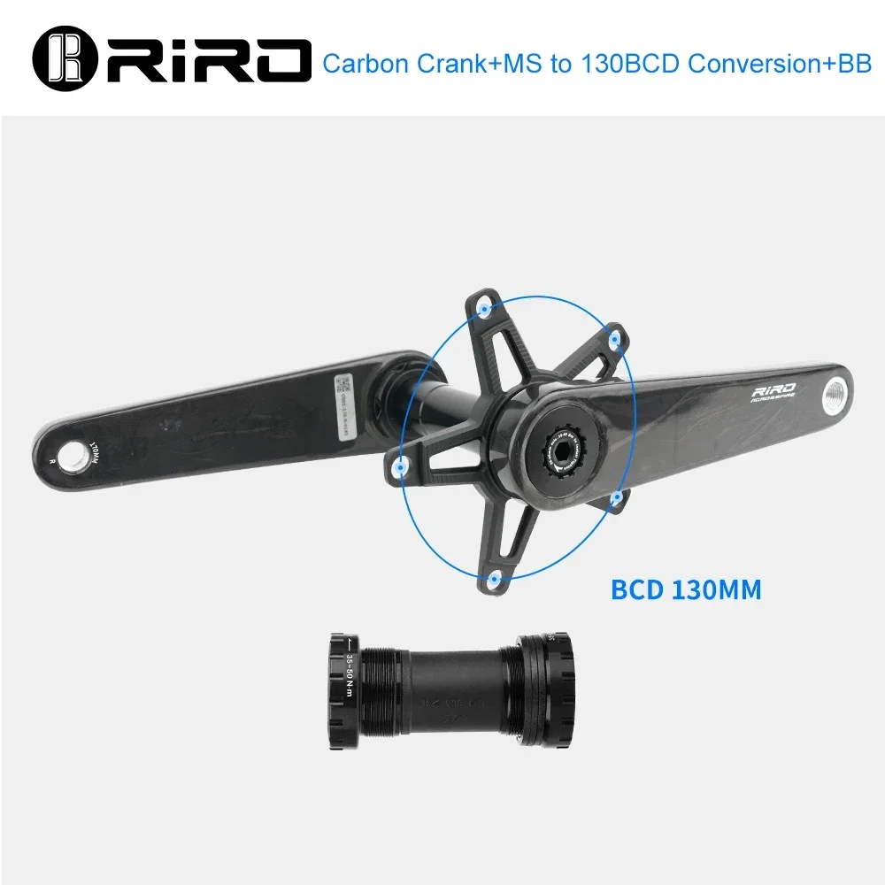 RIRO 165mm 170mm 172.5 carbon crankset for road bike carbon Fiber