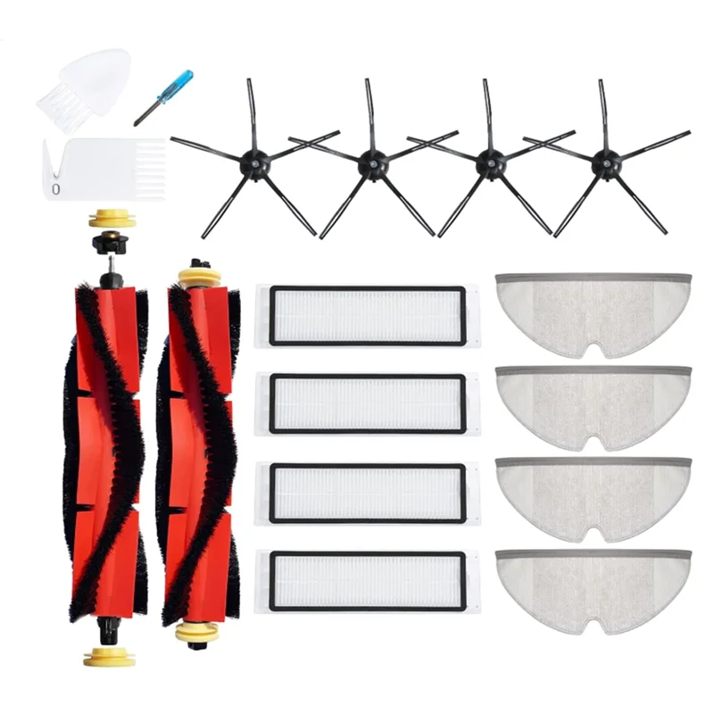 B47B-17 Pcs Replacement Parts Kit For Roborock S5 S5 Max S6 S6 Maxv S6 Pure E20 E25 E35 Sweeping And Mopping Robotic
