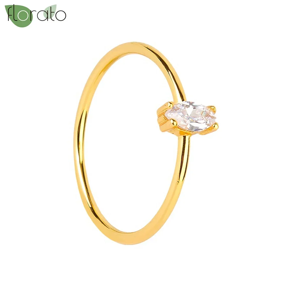 Women's Gold Plated Colorful Zircon Luxury Engagement Ring, Gift