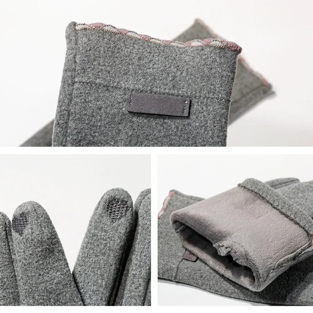 Winter Warm Gloves Women Touch Screen Thickened Thermal Lining Windproof Mittens For For Moxun Minimalist Style Gear
