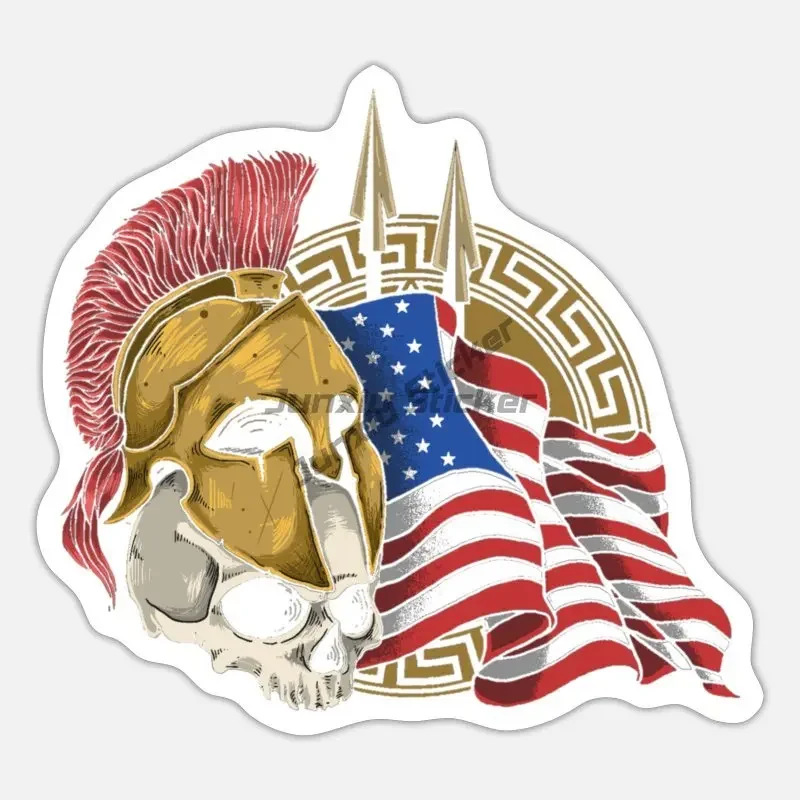 Spartan Helmet Stickers Accessories for Decorate Car Van Room Window Bicycle Table Motorcycle Off-road Helmet Camper Bumper