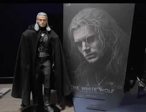 In-stock BYZZTOYS 1/6 The White Wolf White Wolf Witcher Geralt Poseable Male Soldier Figure Model Collectible Gift