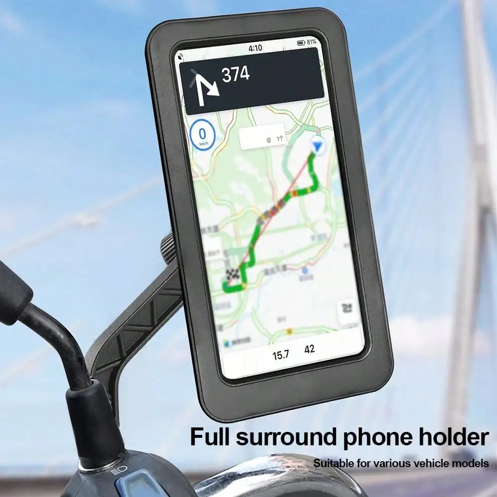 Waterproof Bicycle Mobile Cellphone Holder 360 Degree Swivel Adjustable Motorcycle Support Universal For iPhone Phone Holder