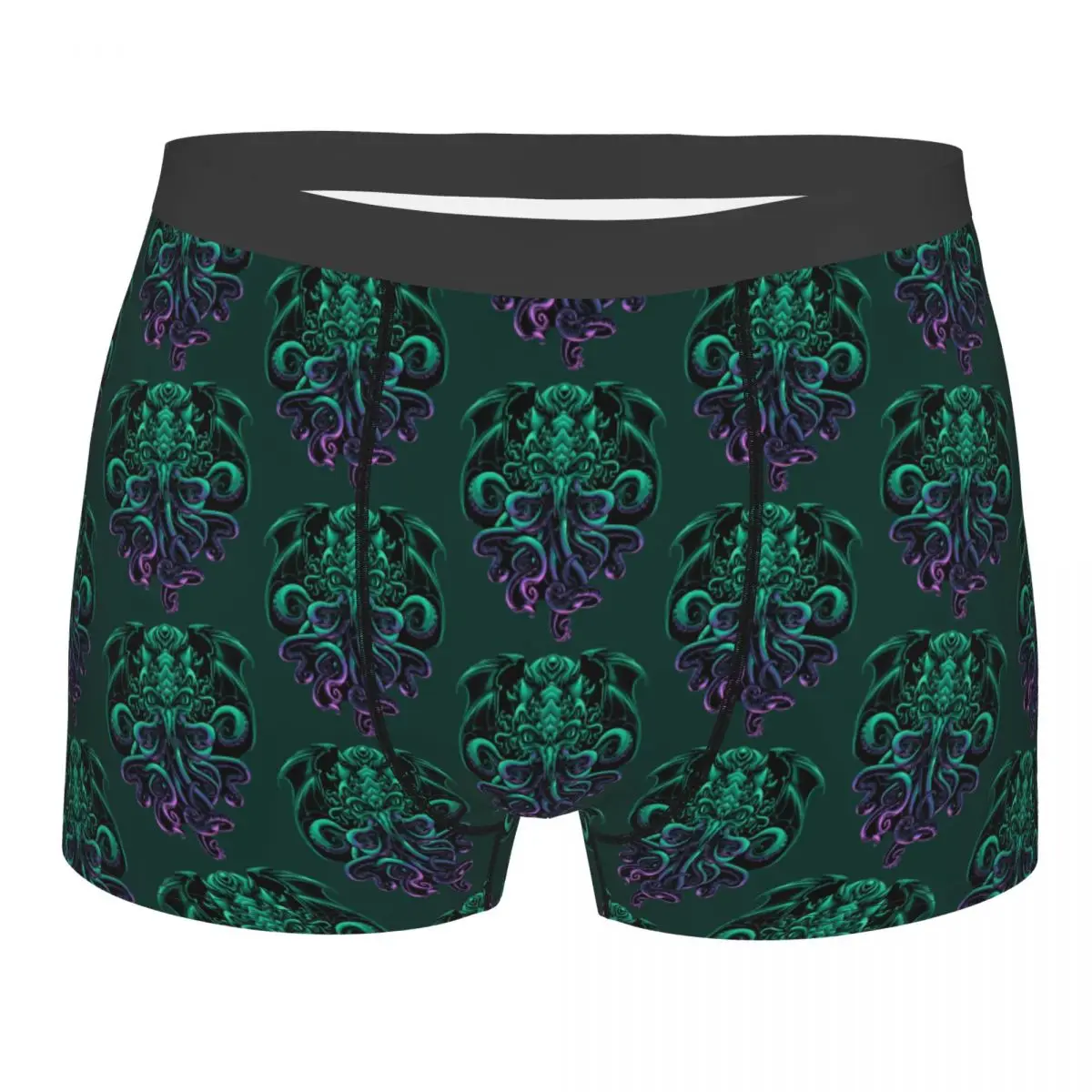 Custom Male Cool H.P. Lovecraft Cthulhu Men's Underwear The Old God of R'lyeh Boxer Briefs Breathable Shorts Panties Underpants