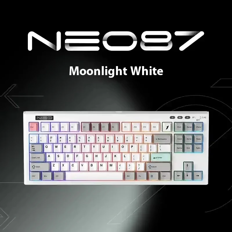

1STPlayer NEO87 Mechanical Keyboard Wireless Bluetooth Tri-Mode Customized Gasket Multifunction Keyboard Aluminum Gaming Gift