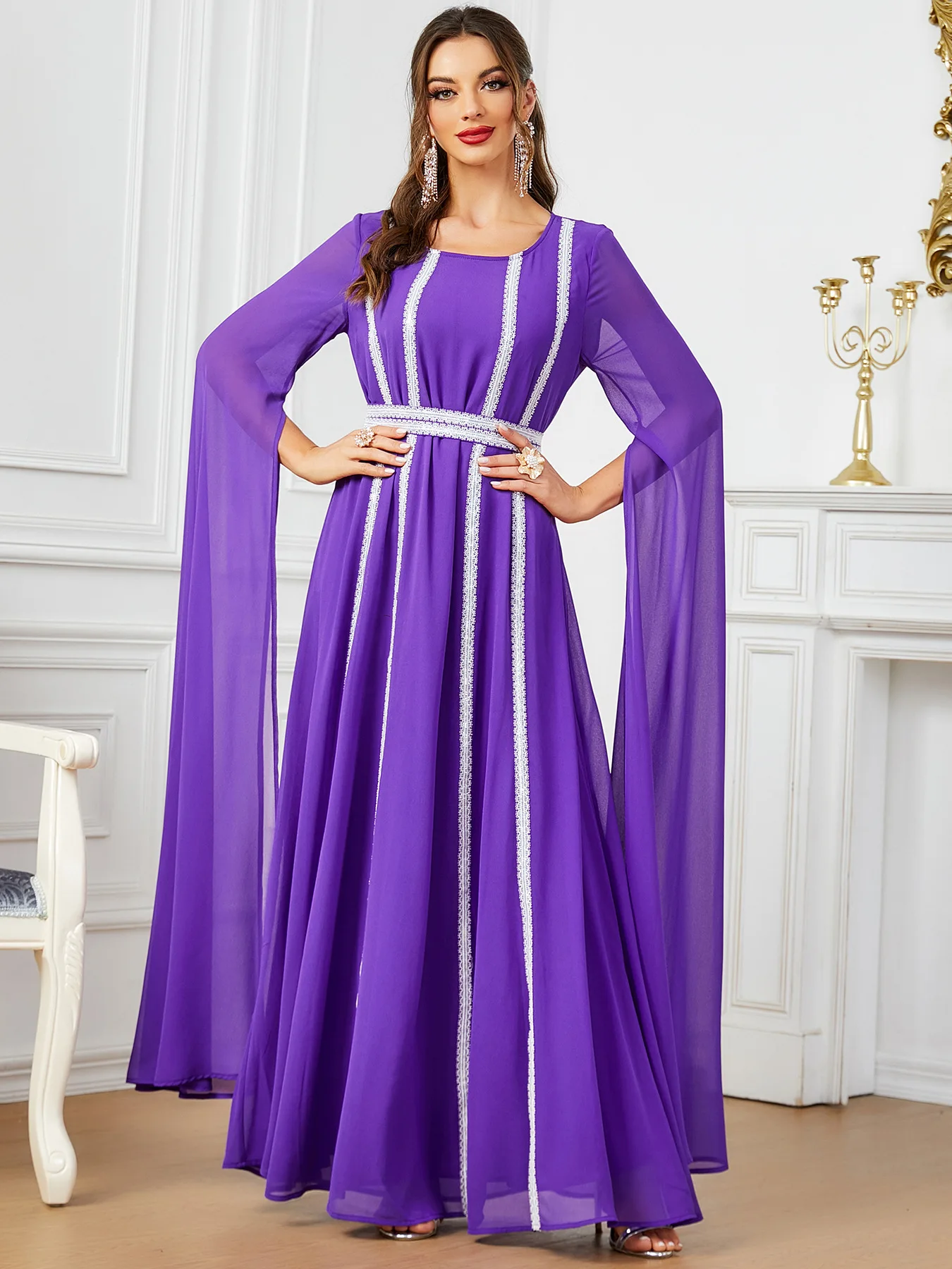 Eid Ramadan Abayas for Women Fashion Muslim Evening Dress Dubai Turkey Kaftan Djellaba Arabic Robe Caftan Marocain Femme Kebaya