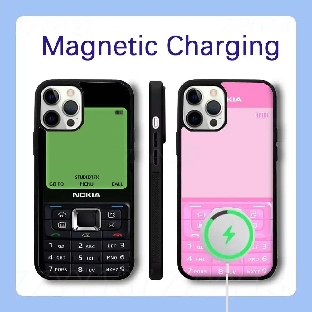

Retro Mobile Phone Case For iPhone 17,16,15,14,13,12,11,Pro,Max,Plus,Air,Mini,SE Magsafe Magnetic Wireless Charging