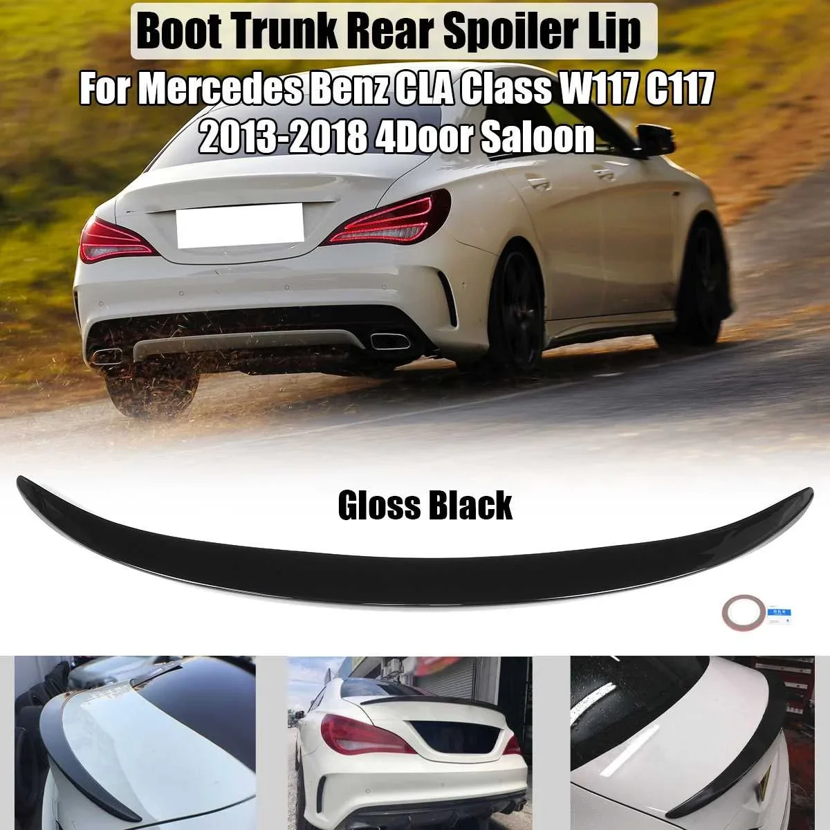 

For Benz W117 C117 CLA CLA45 AMG CLA180 CLA200 CLA220 CLA250 2013-2018 Boot Trunk Rear Spoiler Lip For Mercedes 4Door Saloon