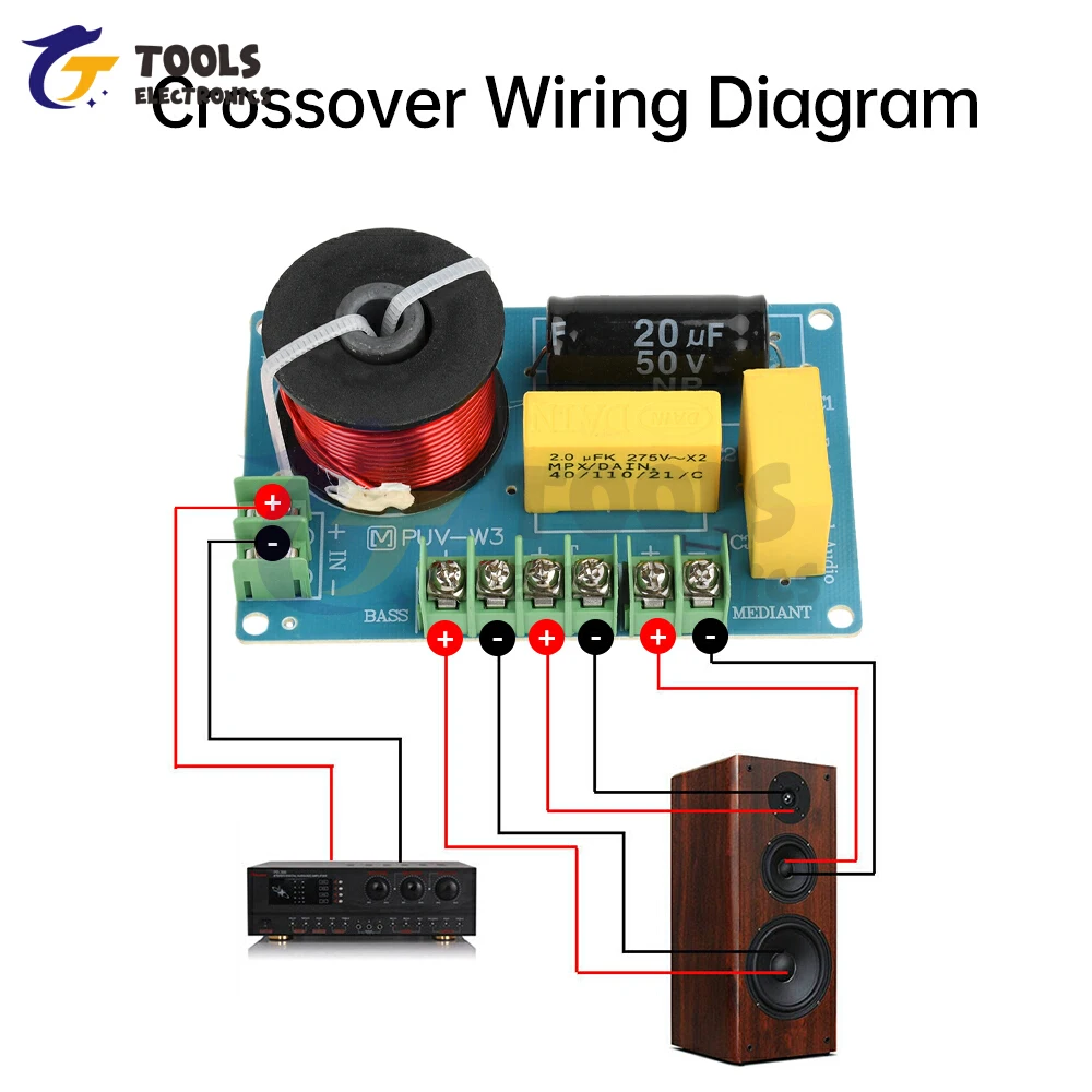 200W 3 Weg Hi-Fi Luidspreker Frequentie Treble/Alt/Bas Audio Crossover Filter Printplaat DIY Luidsprekers Filter voor Thuis Theate