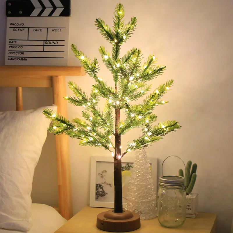 

Новое поступление, светодиодный светильник для елки, светильник из медной проволоки, рождественское украшение, имитация бара на дереве, атмосфера вечеринки, праздничный свет