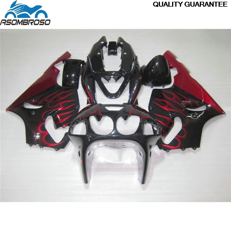 Red Black bodyworks for Ninja ZX7R fairing kit 1996-2003 fairing set ZX-7R 96 97 98 99 00 01 02 03 55