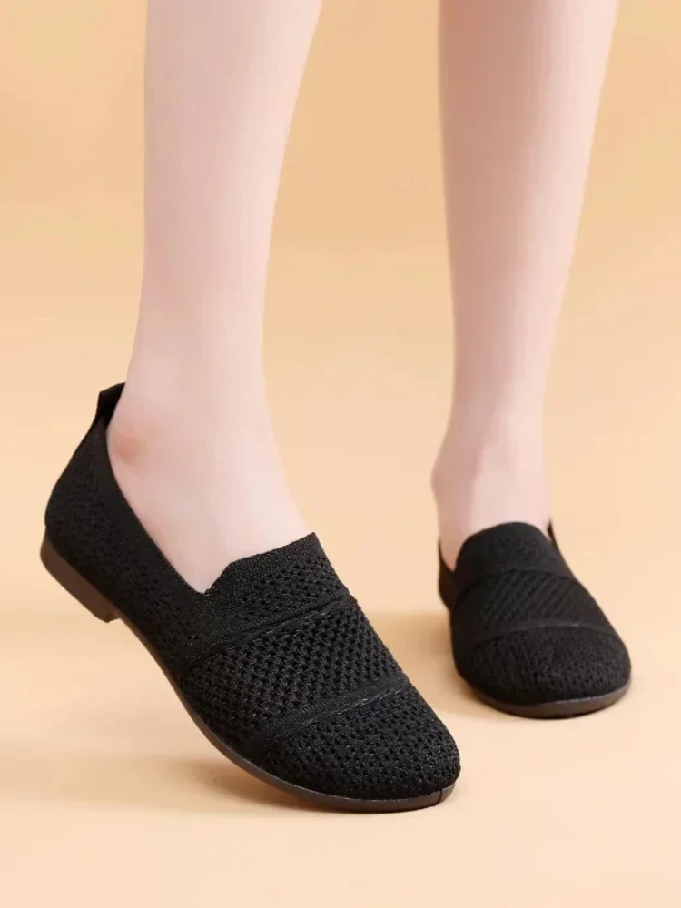 Casual Shoes for Women Soft Sole Anti Slip Casual Fly Woven Flat Bottomed Womans Shoes Flats Shoes Fisherman Woman 2024