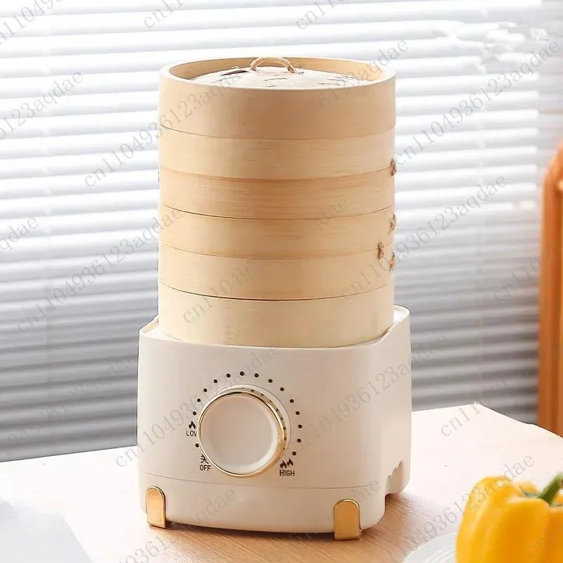 Bamboo Cage Electric Steamer Household Multi-functional Cooking Small Cage Bag Steamed Bread Buns Stew Cup Egg Breakfast