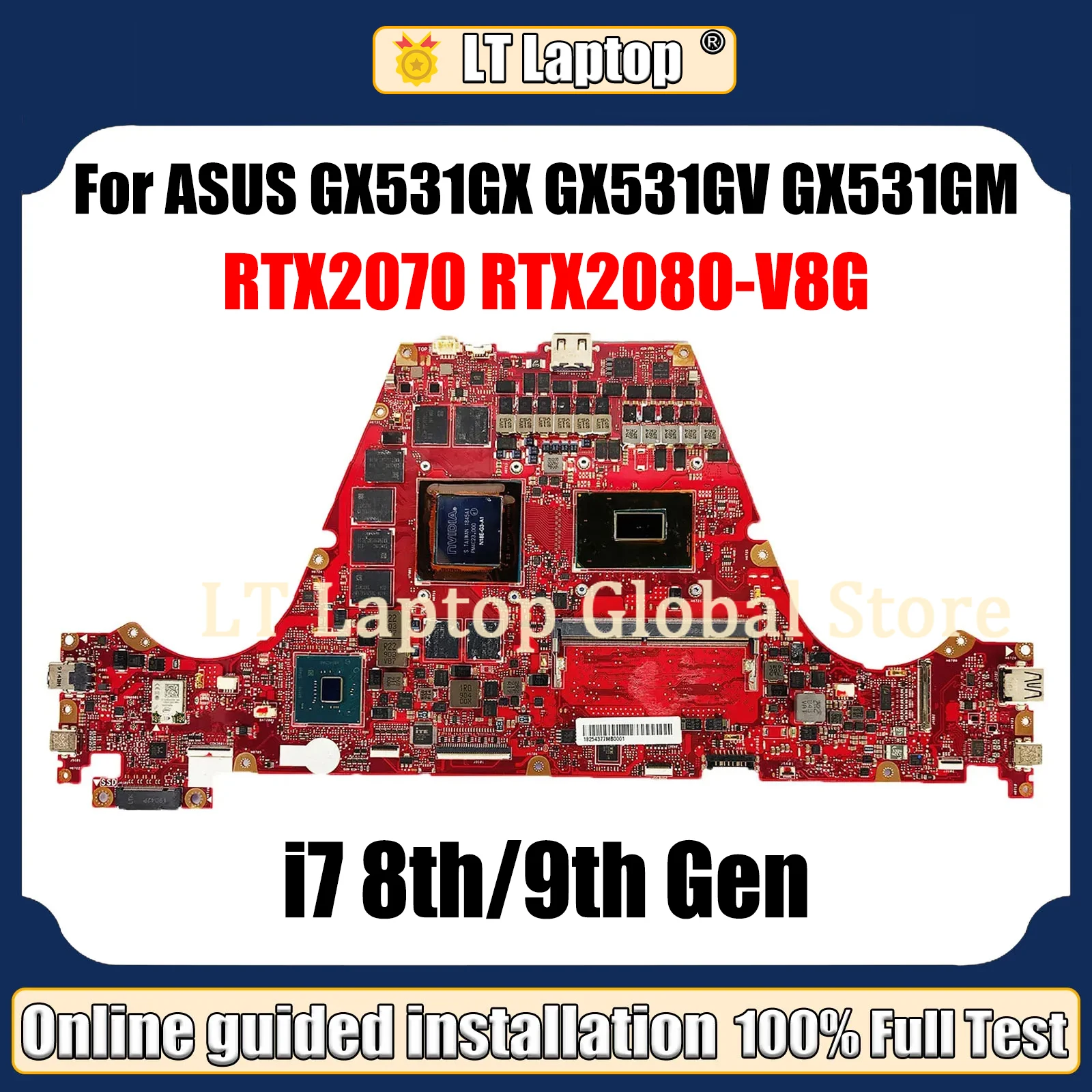 

LT Laptop GX531GX Mainboard For ASUS Zephyrus GX531GV GX531GM GX531GWR GX531GW GX531GS Motherboard i7 GTX1060 RTX2070 RTX2080