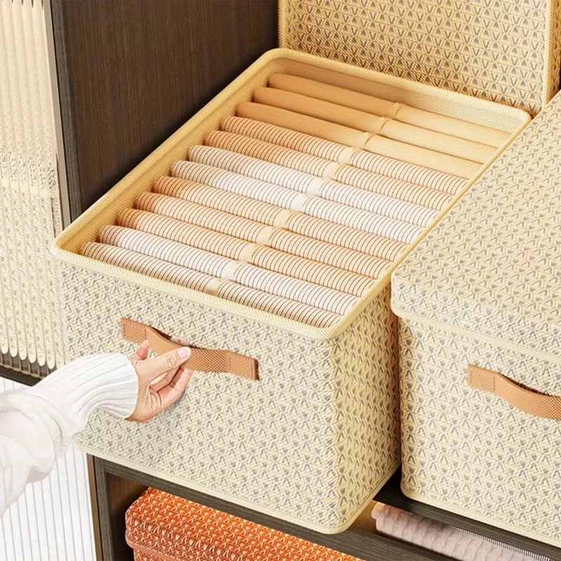 Clothes Quilt Storage Box Thickened Hardboard Folding with Lid Storage Box Trousers Storage God Household Dormitory Storage