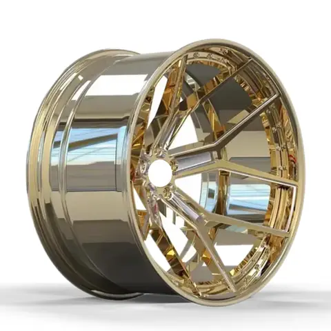 OEM X-RIMS 뜨거운 공장 18 19 20 21 22 24 인치 고품질 다채로운 두 조각 오목 큰 립 단조 자동차 바퀴