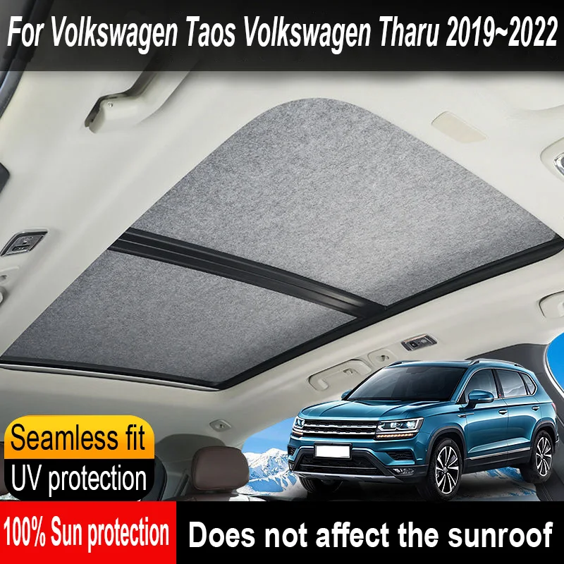 

Car Panoramic Sunroof Insulation Roof Visor For Volkswagen Tharu 2019~2022 Anti-UV Electrostatic Adsorption Sky Curtain Sunshade