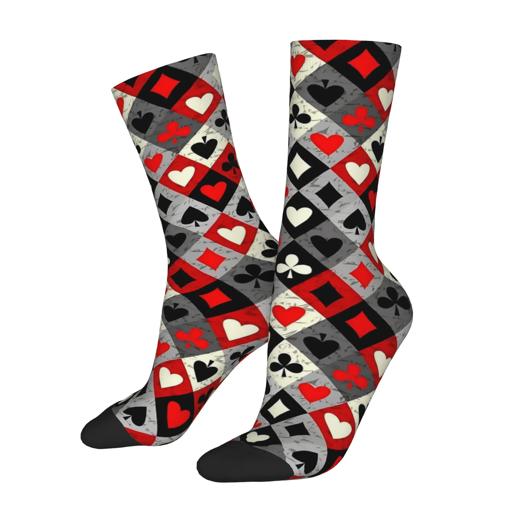 Funny Sock  Swirl stripe color block print33 Hip Hop Seamless Pattern Printed Men Socks Casual Men's Socks