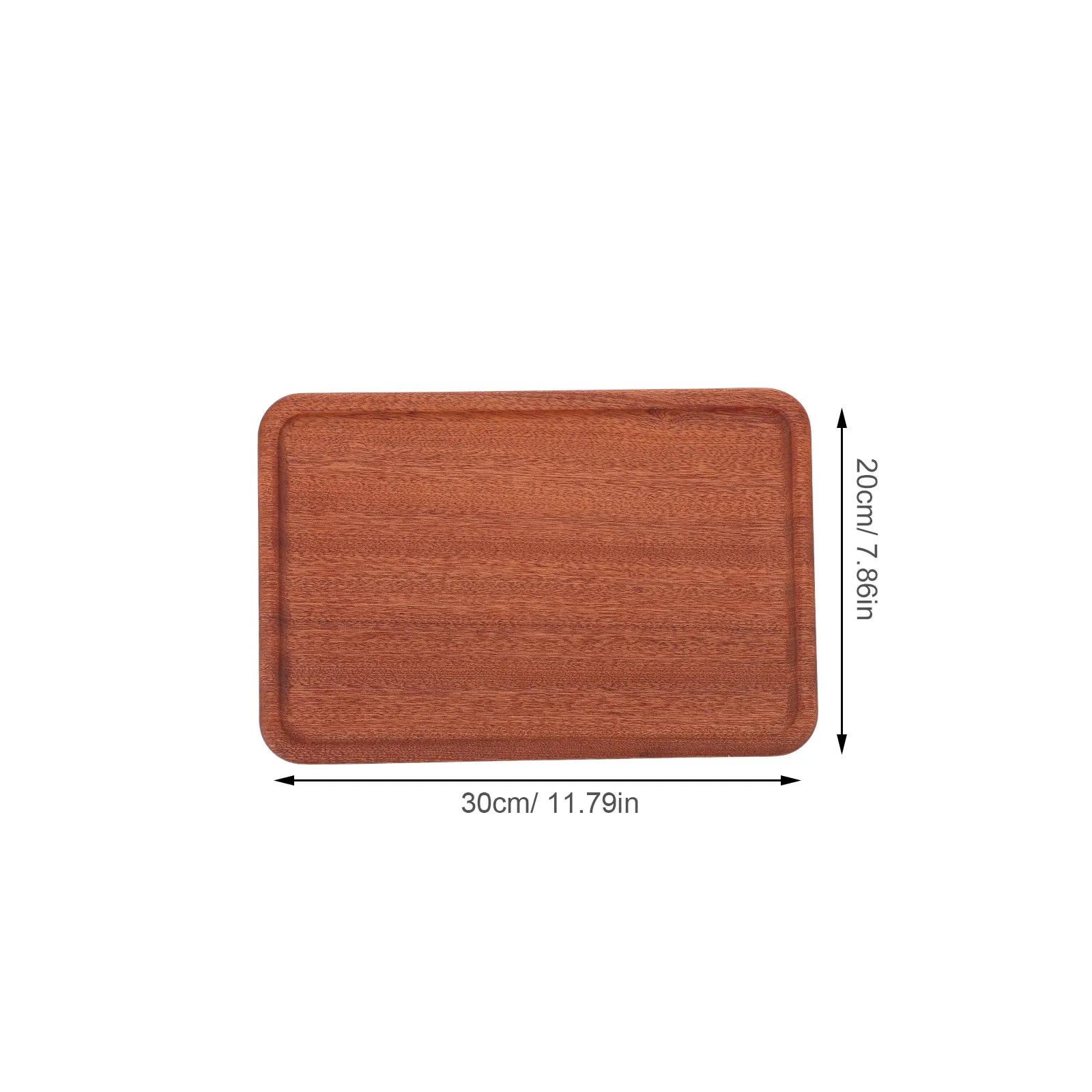 Rectangle Solid Wood Charcuterie Board Raised Edge Wooden Serving Tray Cheese Plate Cake Dessert Snack Appetizer Farmhouse Decor view 5