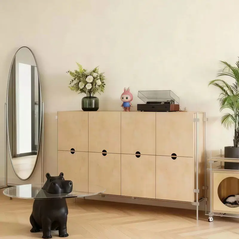 Solid wood ocean board locker, living room multi-layer partition cabinet, shoe cabinet, floor-to-ceiling bucket cabinet, simple