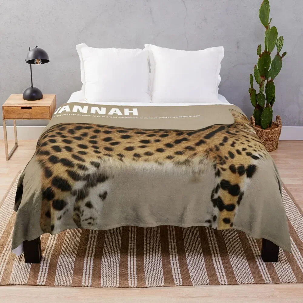 

Savannah Cat Breed Throw Blanket Single Sofa Multi-Purpose Soft Plaid Blankets